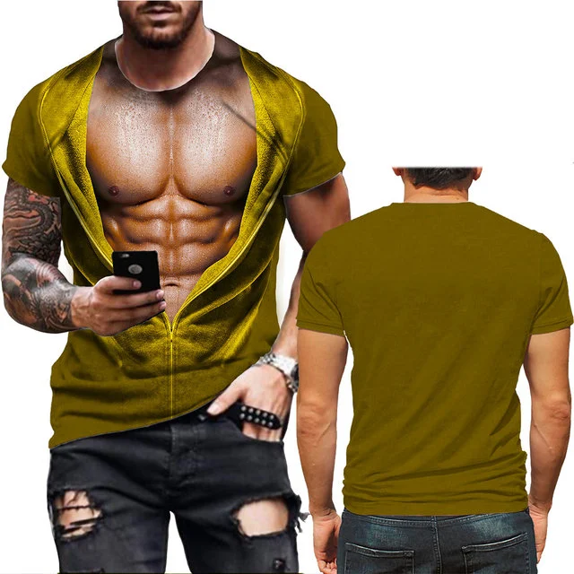 Camiseta Casual Redonda para Hombre Impresa Comodidad y Estilo Diario Diseño Versátil Manga Corta Ideal Para Uso Cotidiano y Relajado — foto 2