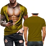 Camiseta Casual Redonda para Hombre Impresa Comodidad y Estilo Diario Diseño Versátil Manga Corta Ideal Para Uso Cotidiano y Relajado — foto 2