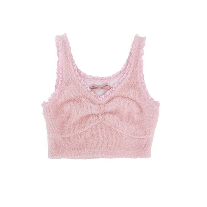 Title 5, Nuovo gilet in pizzo con fionda in peluche con ...