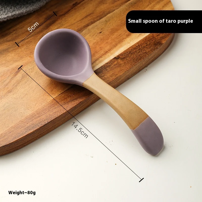 Title 5, Retro Domestic Long Handle Ceramic Ladle perfec...