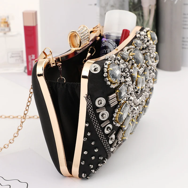 The New Main High-grade Banquet Bag. A hand-sewn, rhinestone-studded bag designed for women. Perfect for banquets, parti — photo 6