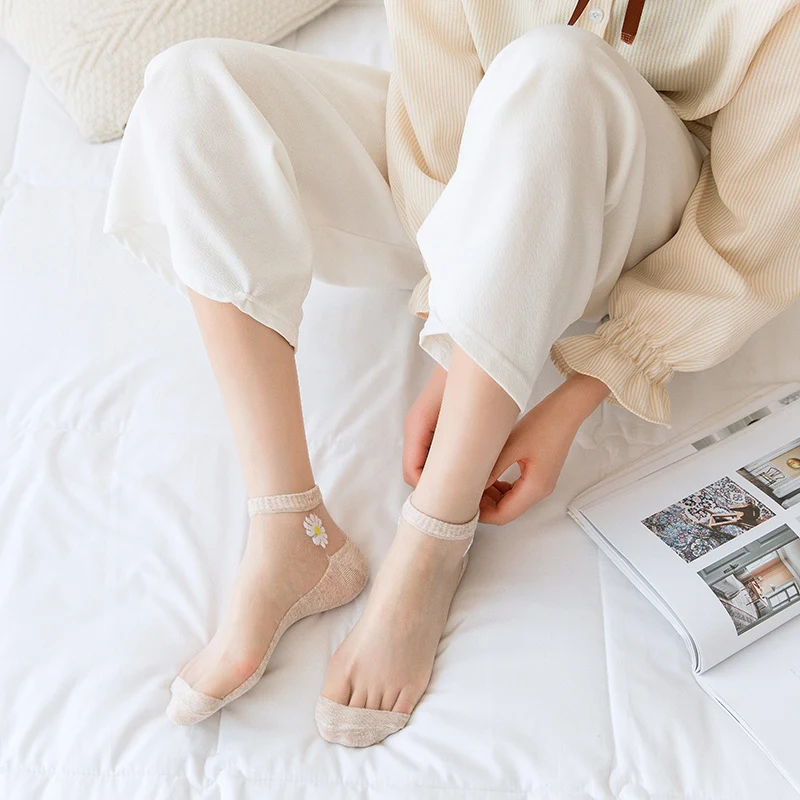 Women's Low-cut Liners, Transparent Spun Glass Thin Socks. Experience invisible comfort and breathability. Perfect for f — photo 39