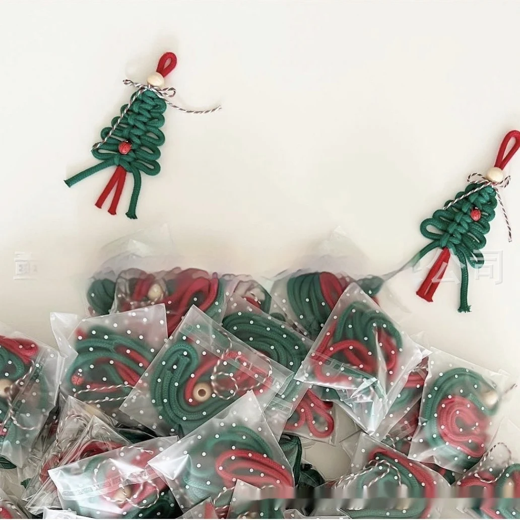 Decoração de árvore de Natal tecida à mão. Crie uma atmosfera natalina encantadora com estes enfeites e suprimentos. — foto 5