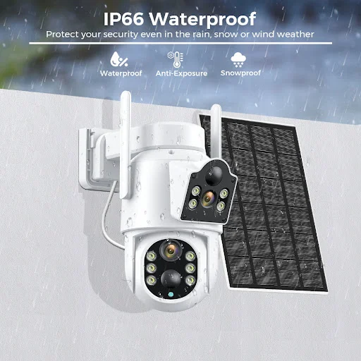 Title 10, Outdoor Solar Powered HD Wireless WiFi Home Sec...