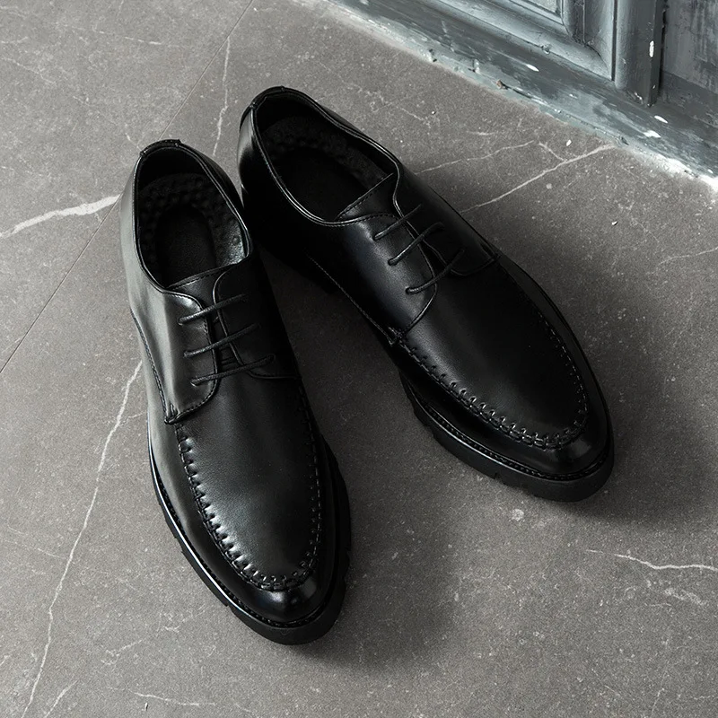 Title 4, British fashion pointed toe platform mens shoe...