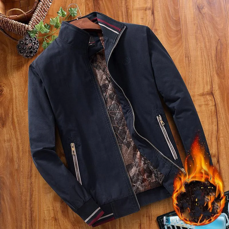 Title 4, Plus Velvet Thick Middle Aged Men Jacket Winter...