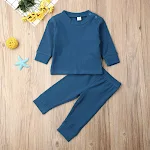 Conjunto de pijama infantil outono, manga longa, para meninos e meninas. Roupa de dormir confortável e ideal para noites frescas. — foto 3