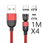 4PCS 1m 3in1 red