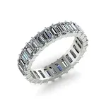 Anel feminino de zircônia com banho de ouro branco, elegante e sofisticado, ideal para realçar sua beleza em qualquer evento. — foto 3