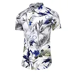 Heren korte mouwen overhemd Koreaanse mode slim casual. Ideaal voor een moderne en comfortabele look, perfect voor dagelijks gebruik. — foto 14