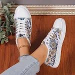 Zapatos de lona con cordones para estudiantes con suela plana y versátil, ideales para uso diario, cómodos y con estilo casual. — foto 33