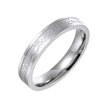 Anel ECG de aço titânio para moda masculina e feminina. Monitore sua saúde cardíaca com estilo e sofisticação. Design elegante e funcional. — foto 2