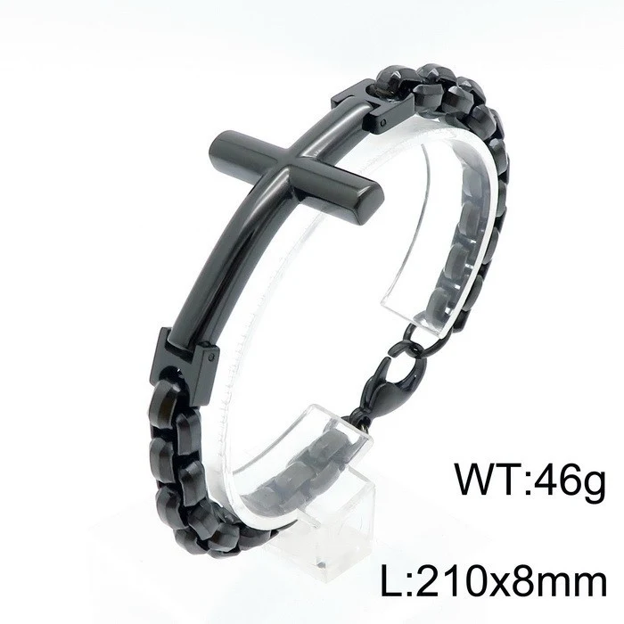 Pulseira masculina moderna em aço titânio, bracelete estiloso para homens, design moderno e personalidade para uso diário. — foto 2
