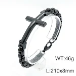 Pulseira masculina moderna em aço titânio, bracelete estiloso para homens, design moderno e personalidade para uso diário. — foto 2