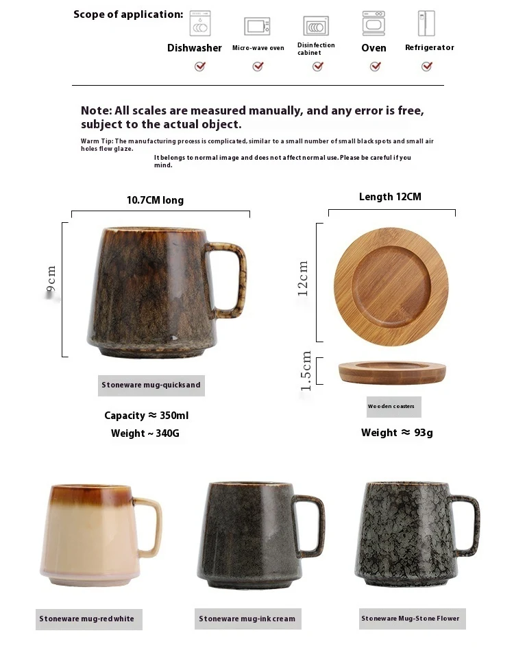 Title 1, Japanese-style Vintage Ceramic Cup for Home Off...