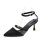 Koreaanse fashion pointed fairy buckle high heels voor dames, populair Net Red design, groothandel voor wederverkoop, elegante uitstraling. — foto 1
