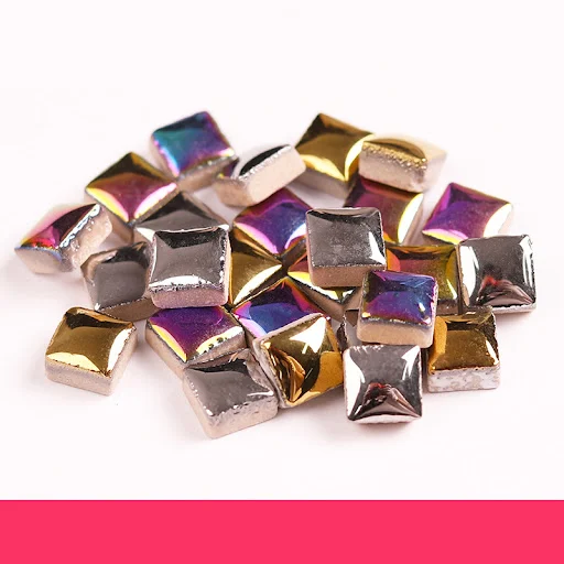 Title 12, 1cm Ceramic Mixed Color Mosaic Handmade DIY Mat...