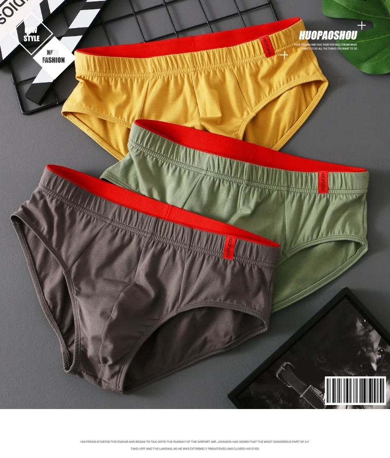 Title 7, Pure Color Cotton Triangle Low Waist Breathable...