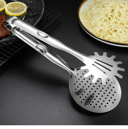 Title 2, Stainless Steel Noodle Tongs. Versatile kitchen...