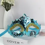 Maschera farfalla, ventaglio pieghevole cartoon con piume, ballo di fine anno, mezza faccia, per uomo e donna, per ballare. — foto 2