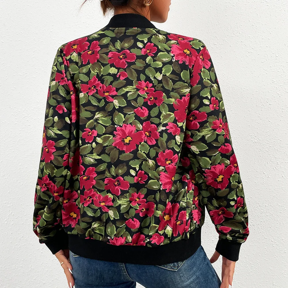 Title 5, Womens Floral Cardigan Slim Fit Jacket Long Sl...