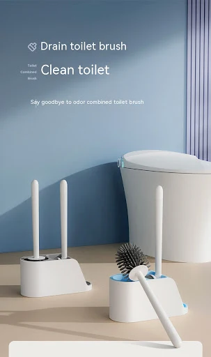 Title 9, Toilet Brush No Dead Angle Household Punch-free...