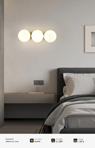 Title 7, Modern Minimalist Glass Wall Bedroom Bedside Lamp