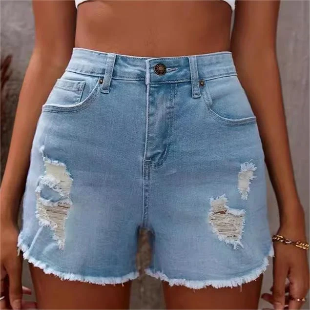 Title 3, Shorts jeans femininos de cintura alta, moda eu...