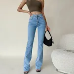 Pantalones Casuales de Cintura Alta Estilo Americano Retro para Mujer, Moldean Glúteos, Estilizan Piernas y Alargan Silueta — foto 5