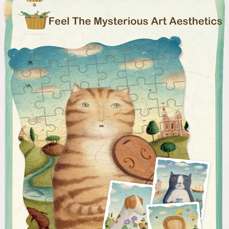 Quebra-cabeça de retrato de animais para crianças Educação infantil Arte Estimula a criatividade e o aprendizado com animais coloridos e divertidos. — foto 1