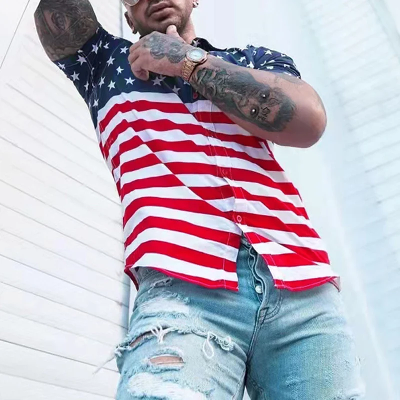 Printed Shirt 3D Beach Men's Fashion Casual Short Sleeve Comfortable Summer Wear Stylish and Breathable Vacation Ready U — photo 13