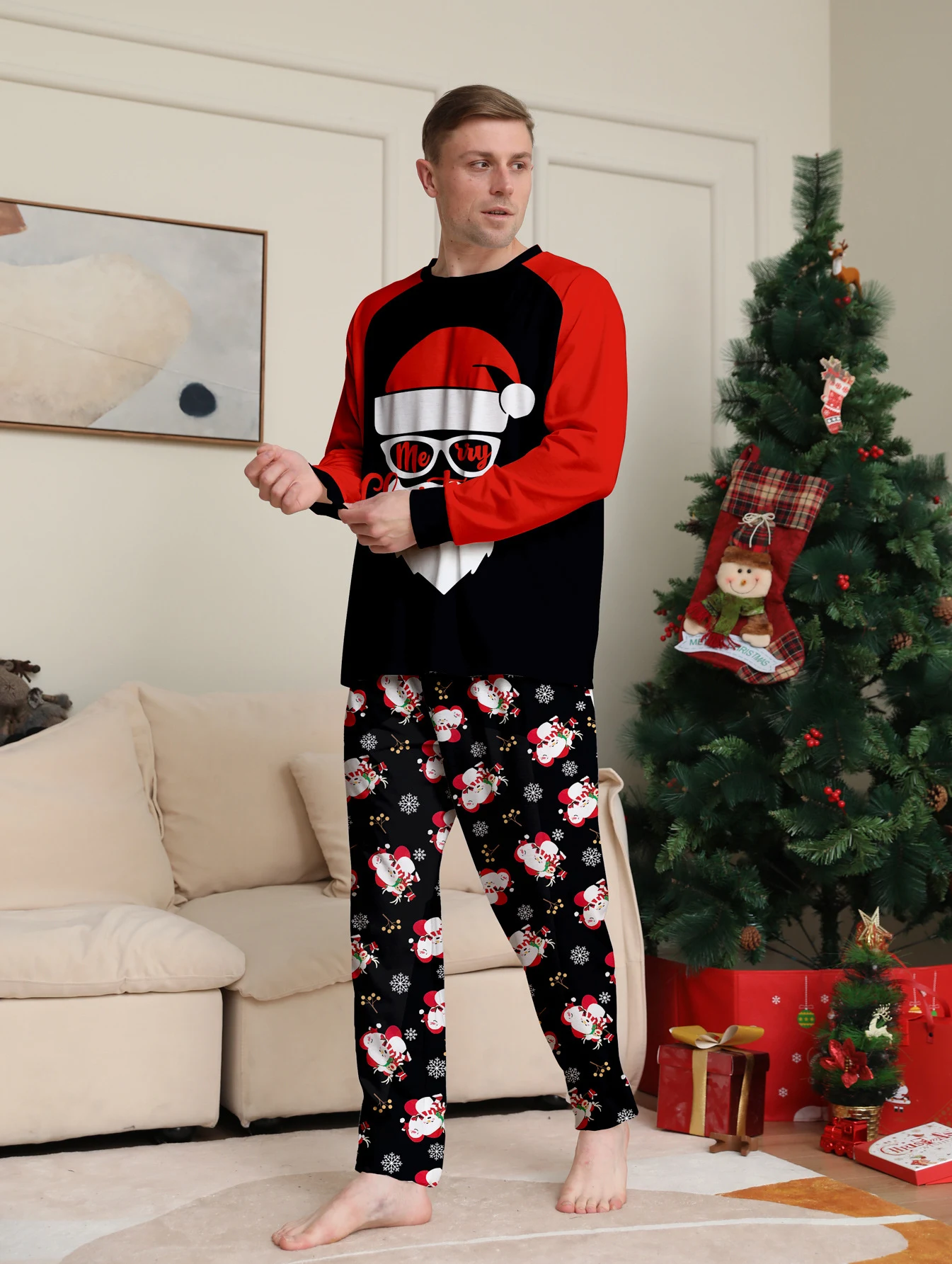 Santa Claus Homewear Two-piece Pajamas for cozy holiday nights. Perfect for relaxing and festive evenings, a comfortable — photo 7