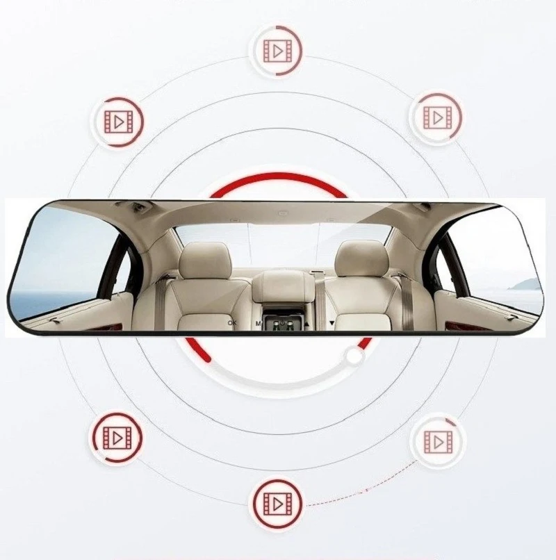 Title 2, New white glass white mirror driving recorder p...