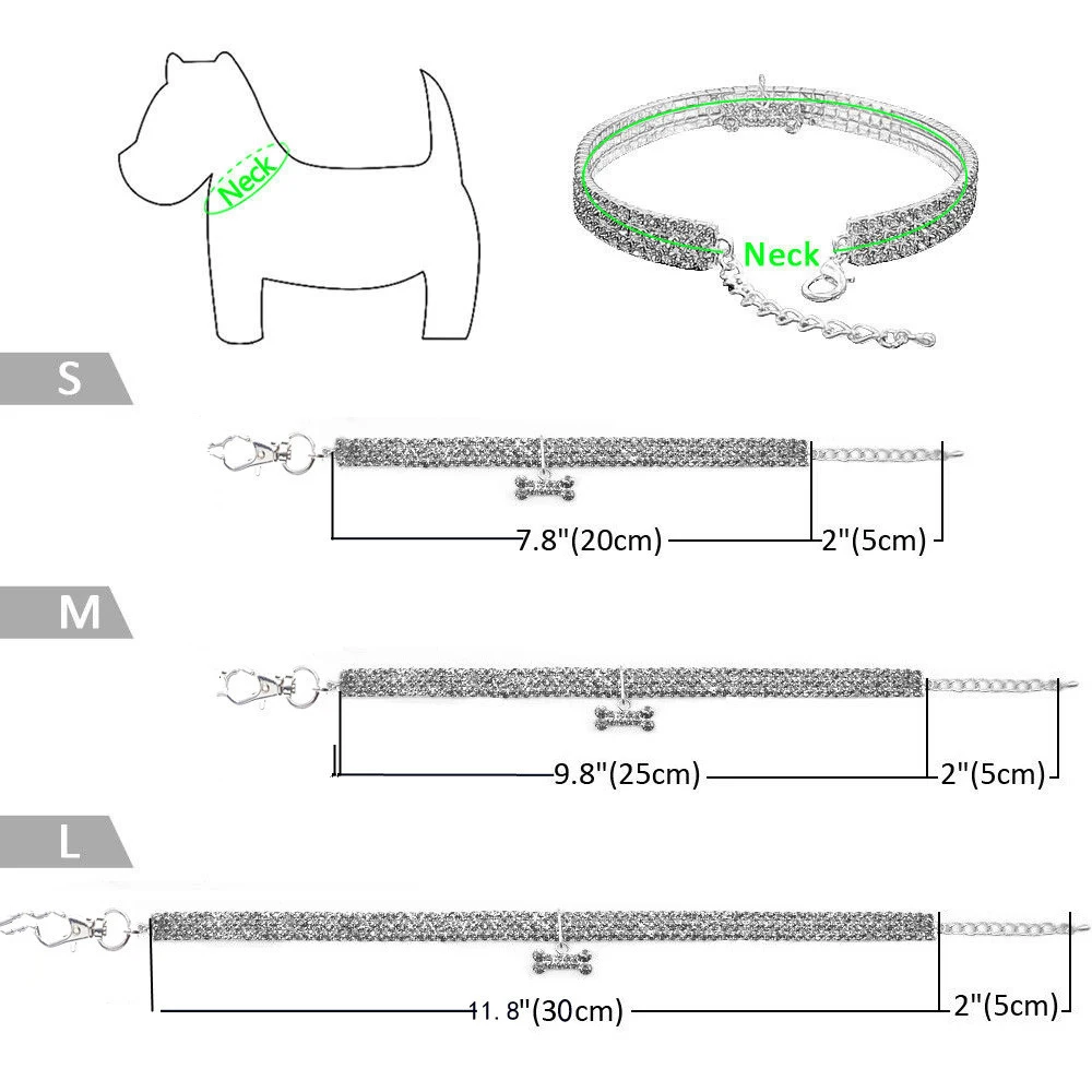 Title 1, Bling Cat Collar Rhinestone Puppy Small Dogs Co...