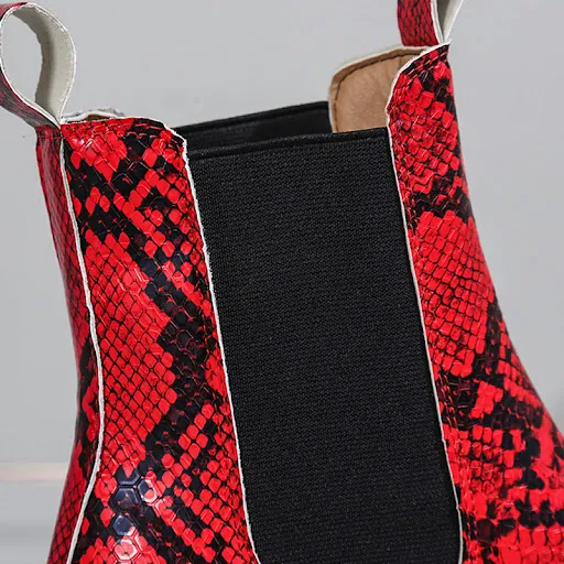 Title 7, Snakeskin enkellaarsjes voor dames, instappers ...