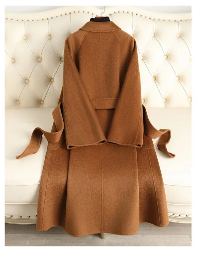 Title 6, Double-Sided Water Ripple Woolen Coat Warm wint...