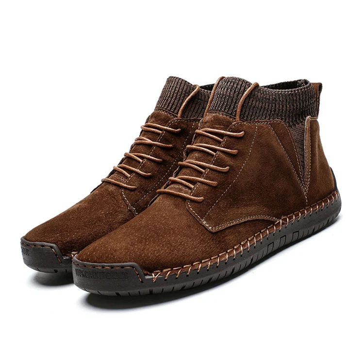 Title 8, Mens Martin boots winter plus cotton mid-tube ...