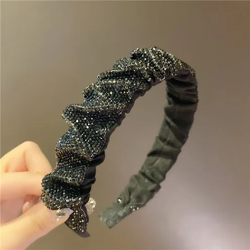 Title 7, Retro Franse hoofdband met volledige strass kri...