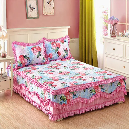 Title 3, Saia de cama de algodão com quatro peças, para ...
