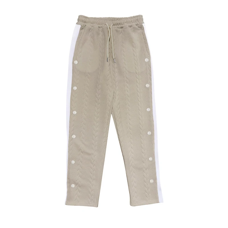 Title 14, Heren Modieuze Jacquard Knopen Casual Broek, pe...
