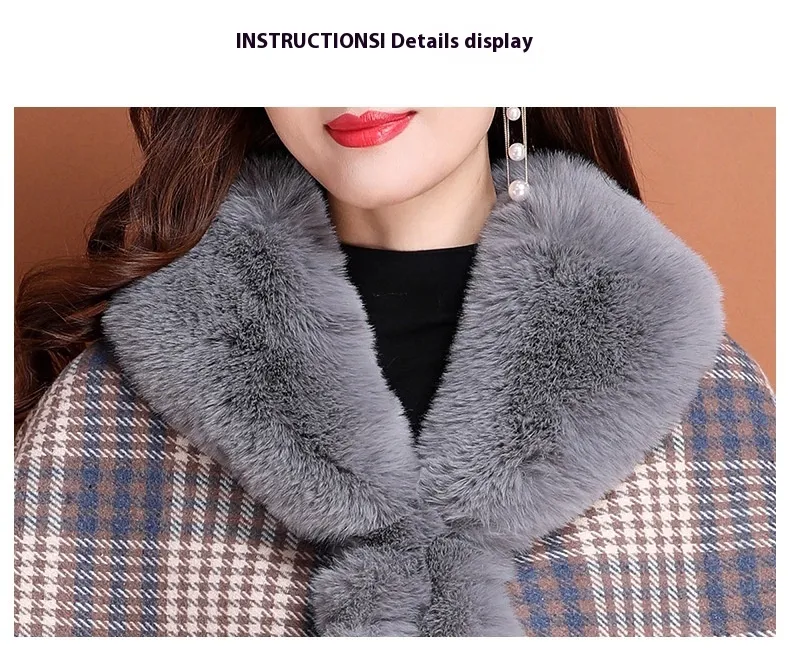 Title 16, Womens Cape and Shawl Coat, Thickened Cloak, W...