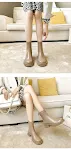 Botas femininas de cano curto estilo britânico, bico redondo e cor sólida – Conforto e moda em seus pés — foto 31