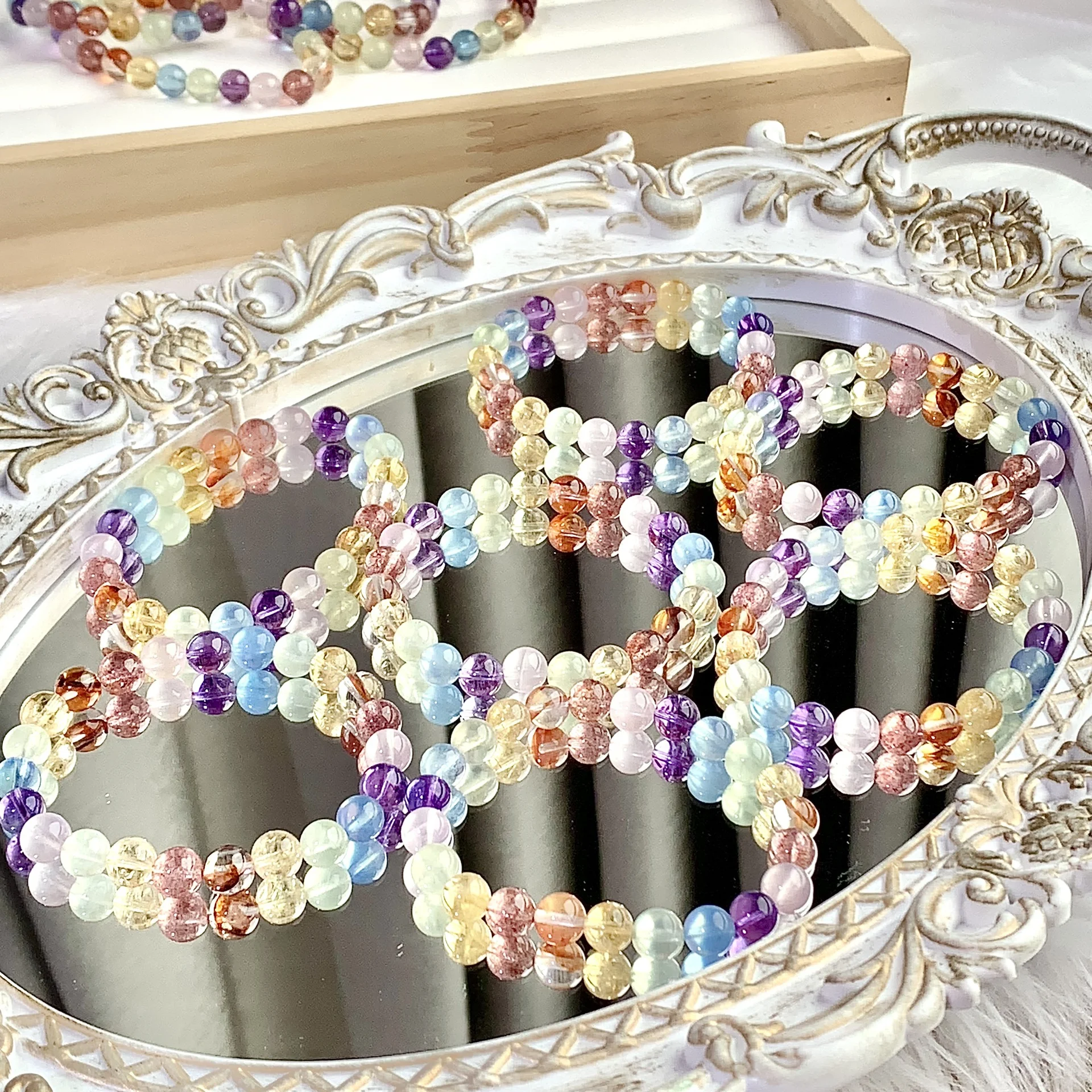 Pulseira de cristal Duobao personalizada com temperamento minoritário natural. Equilibre sua energia e eleve seu espírito. — foto 7