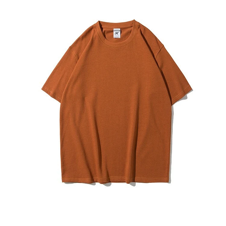 Men's Work Clothes Embroidery Loose Round Neck Cotton Short-Sleeved T-shirt, comfortable and breathable, ideal for every — photo 14
