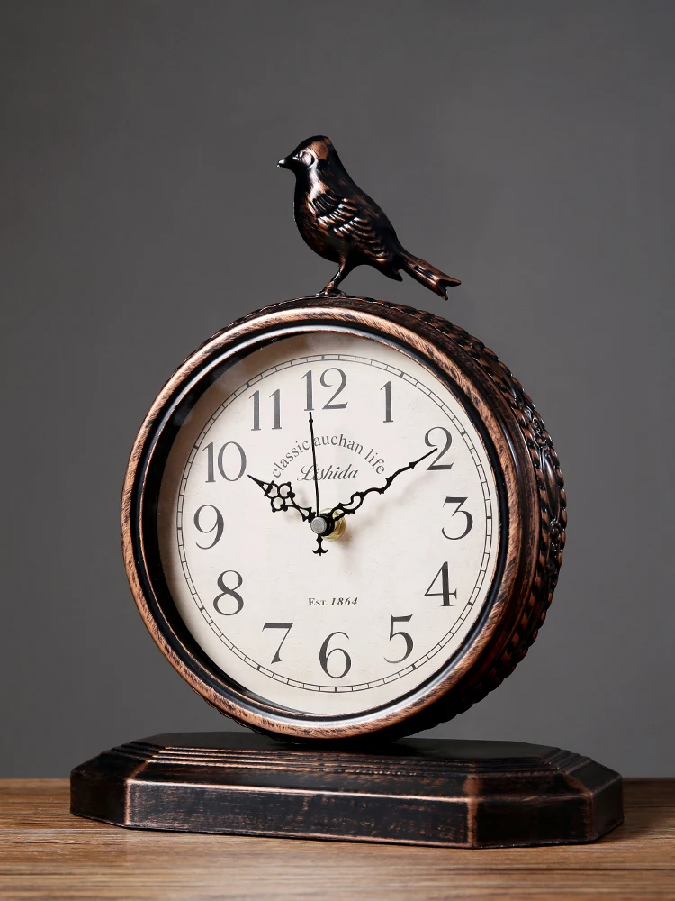 Living Room Creative Ornament Sitting Clock American Style Enhance your space with this elegant and functional timepiece — photo 8