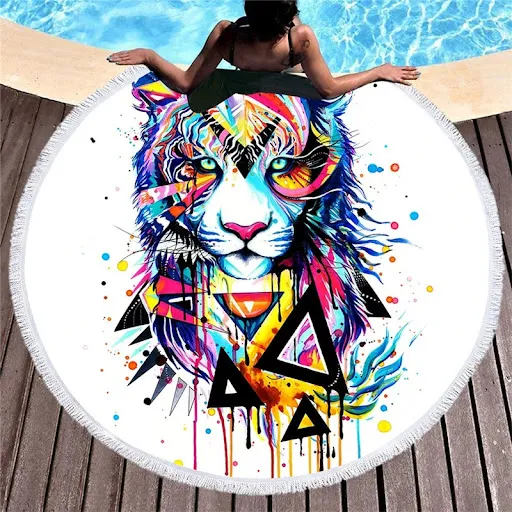 Title 3, Wolf head digital printing microfiber for excep...