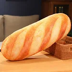 Travesseiro de pelúcia fofo e adorável em forma de pão réplica, travesseiro longo para abraçar e decorar com conforto e fofura. — foto 10