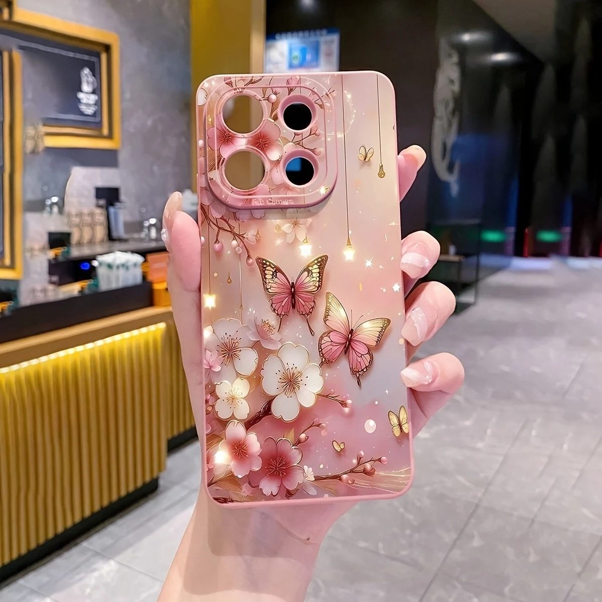 Title 2, Funda para teléfono con diseño de mariposa Prot...