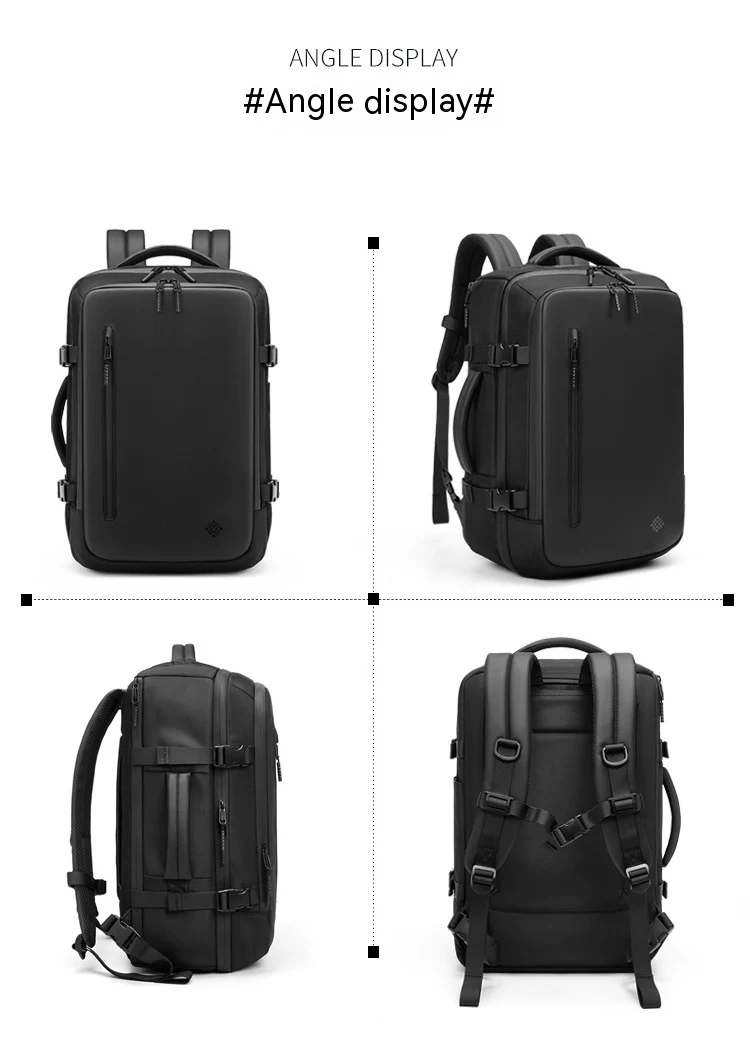 Mochila Multifuncional Oxford para Negócios Grande Capacidade Impermeável. Perfeita para viagens e trabalho, com amplo armazenamento e proteção. — foto 12