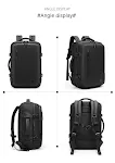 Mochila Multifuncional Oxford para Negócios Grande Capacidade Impermeável. Perfeita para viagens e trabalho, com amplo armazenamento e proteção. — foto 12